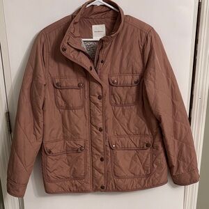 Thread & Supply Quilted Utility Jacket in Brown